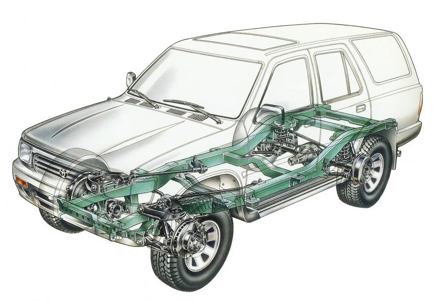 Схема Toyota 4Runner 5-Door 1992 года  (EU) (фото 4 из 6)